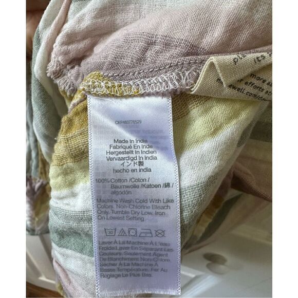 Madewell Lightestspun Tie-Strap Ruffle-Hem Cover-Up Dress in Rainbow Stripe - Picture 9 of 9